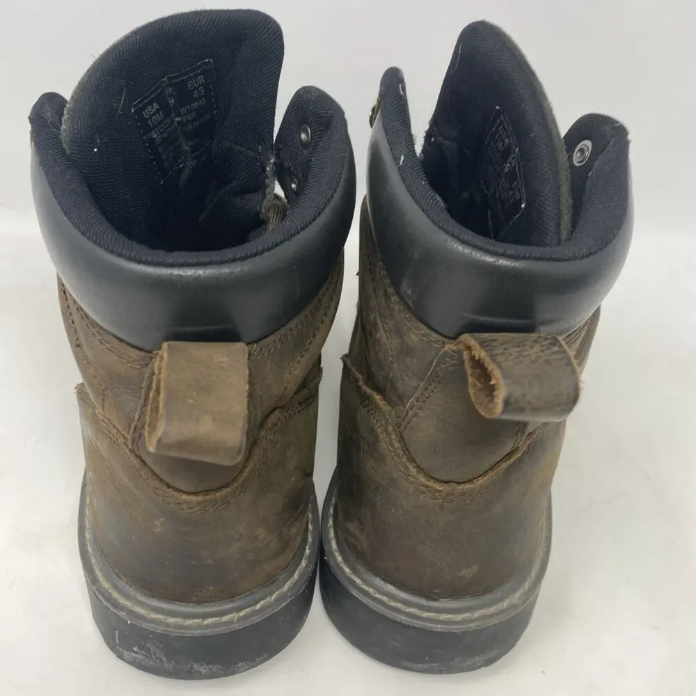 Wolverine Boots Mens Size 10M Brown Leather Waterproof Ankle Work Lace Up W10643